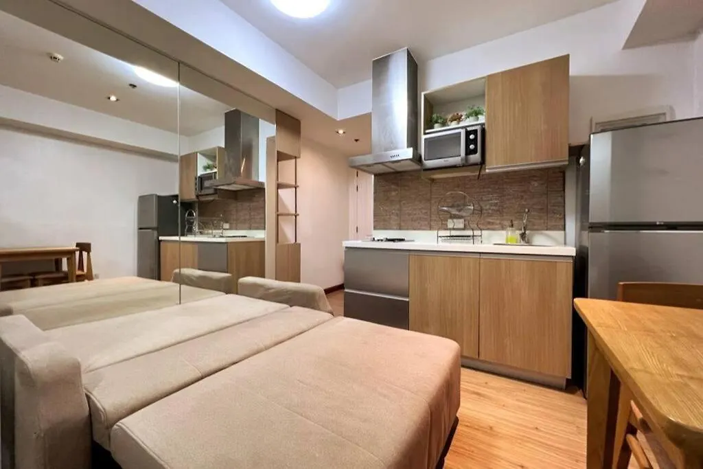 Apartment Simple Wooden Style Condo Unit Manila Philippines
